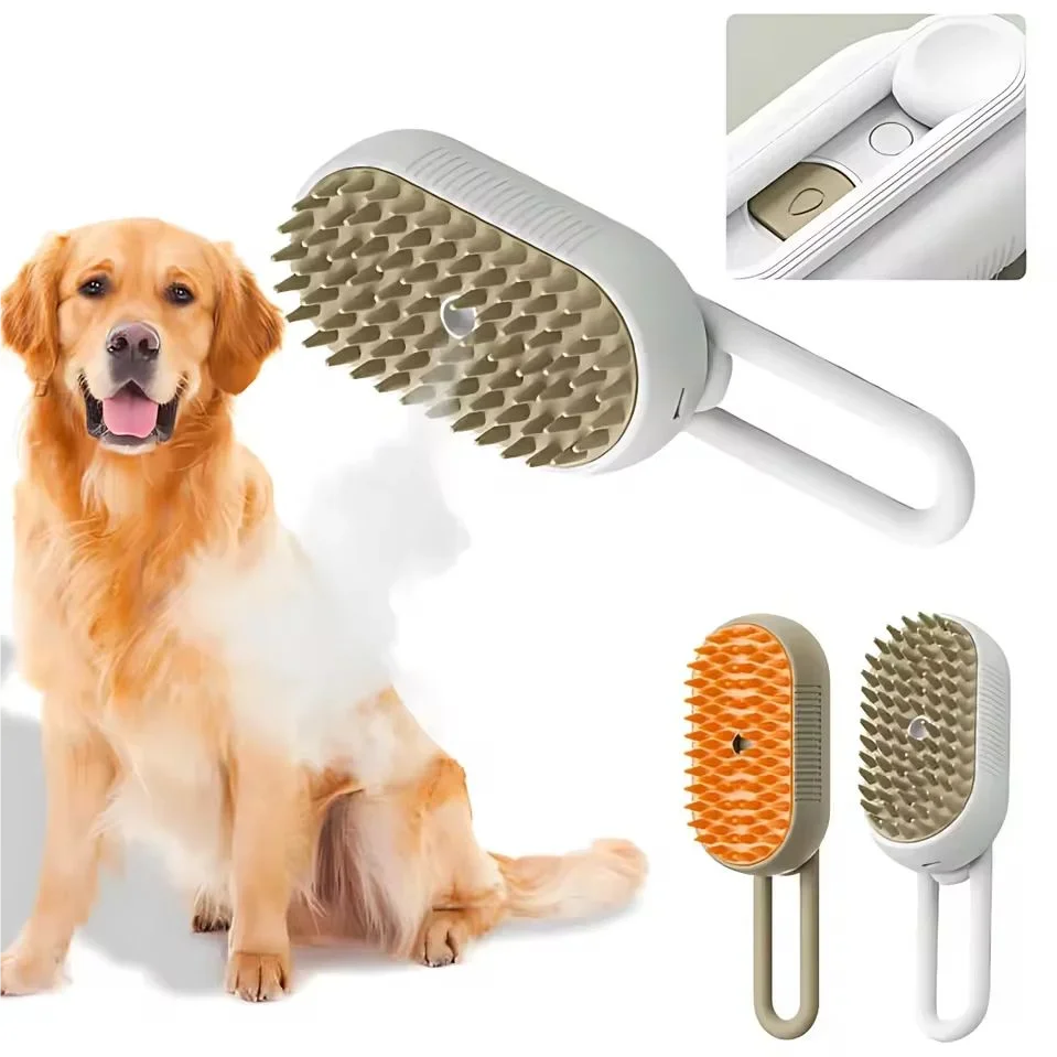 🐶🐱 Electric Pet Grooming Brush – 3-in-1