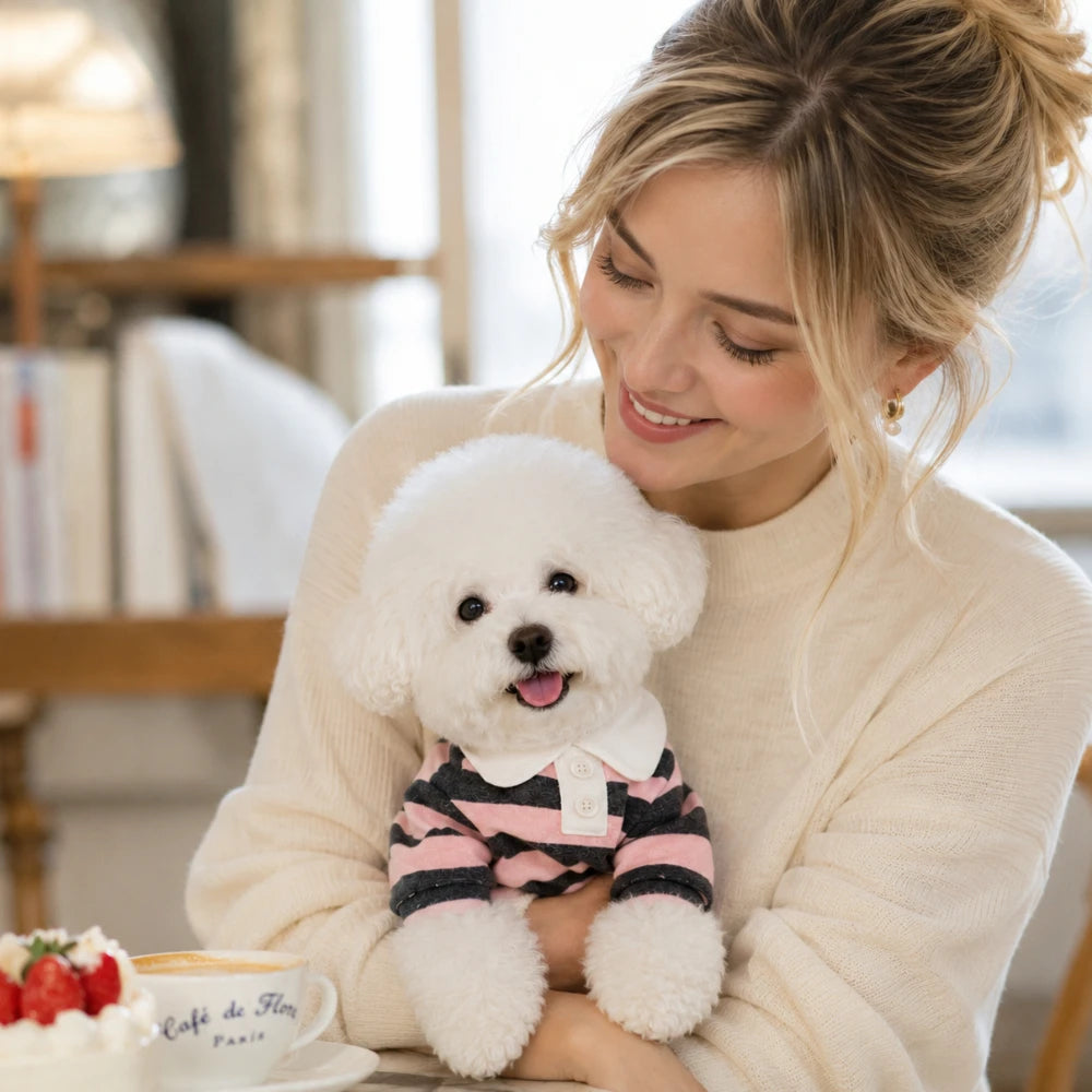 🐶🐱  Striped Pet Dog Clothes