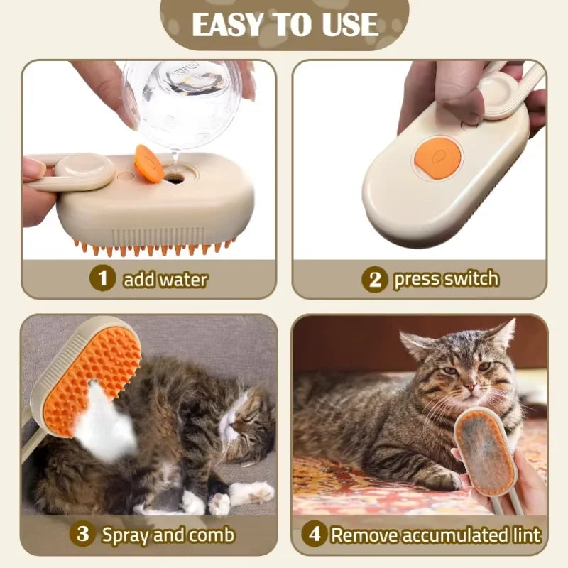 🐶🐱 3-in-1 Pet Grooming Brush