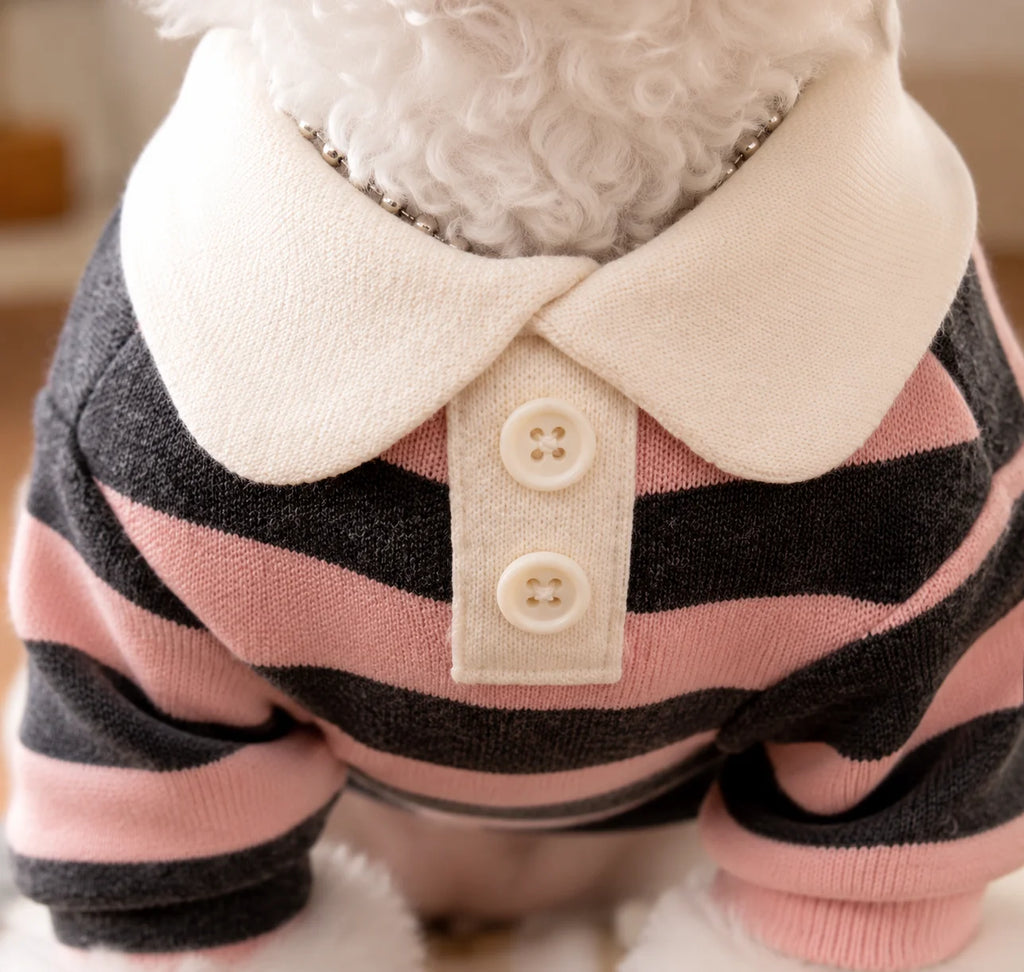 🐶🐱  Striped Pet Dog Clothes