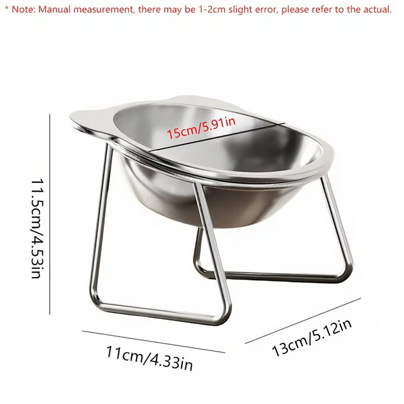 🐱 Elevated Stainless Steel Cat Bowl