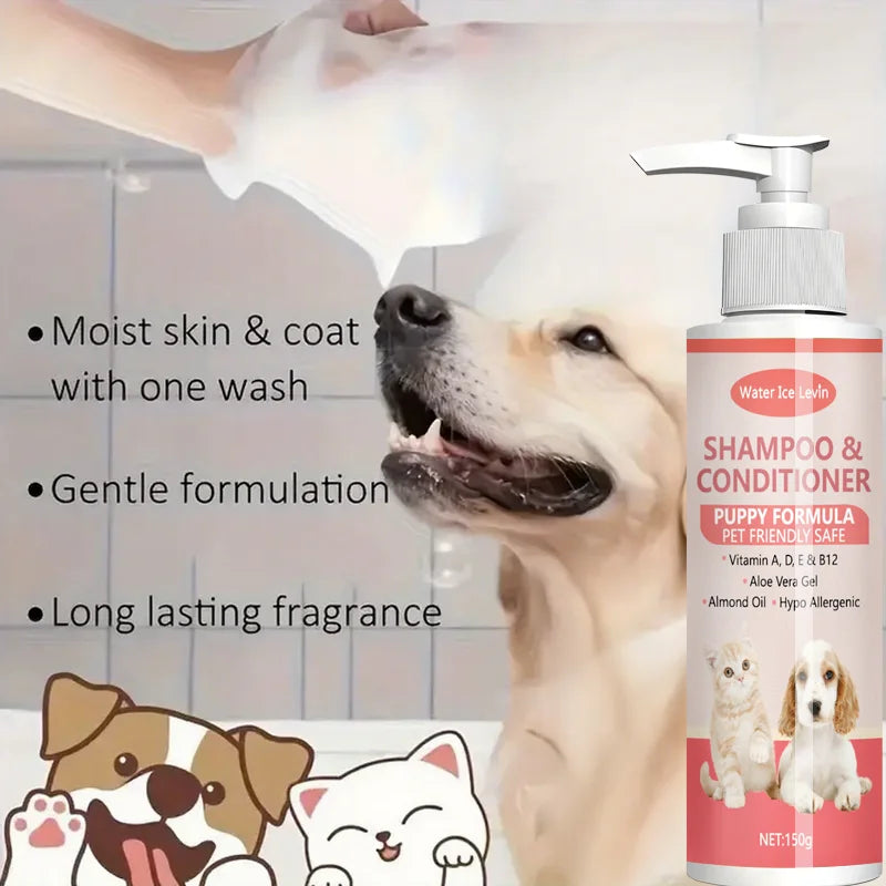 🐶🐱 Shampoo e Condicionador 2 em 1 para Pets