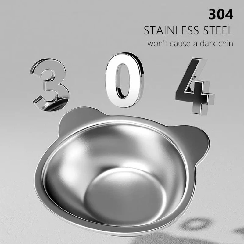 🐱 Elevated Stainless Steel Cat Bowl