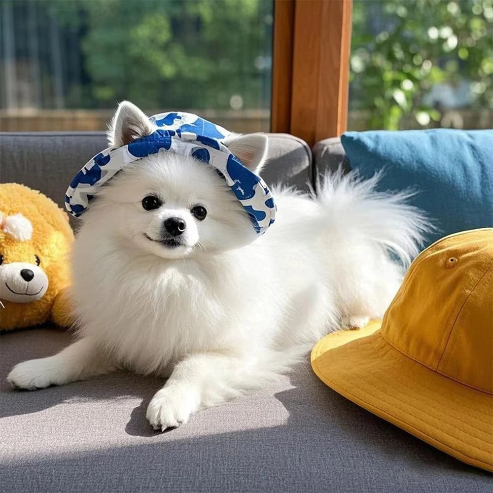 Adjustable Dog Hat Cute Print Cap