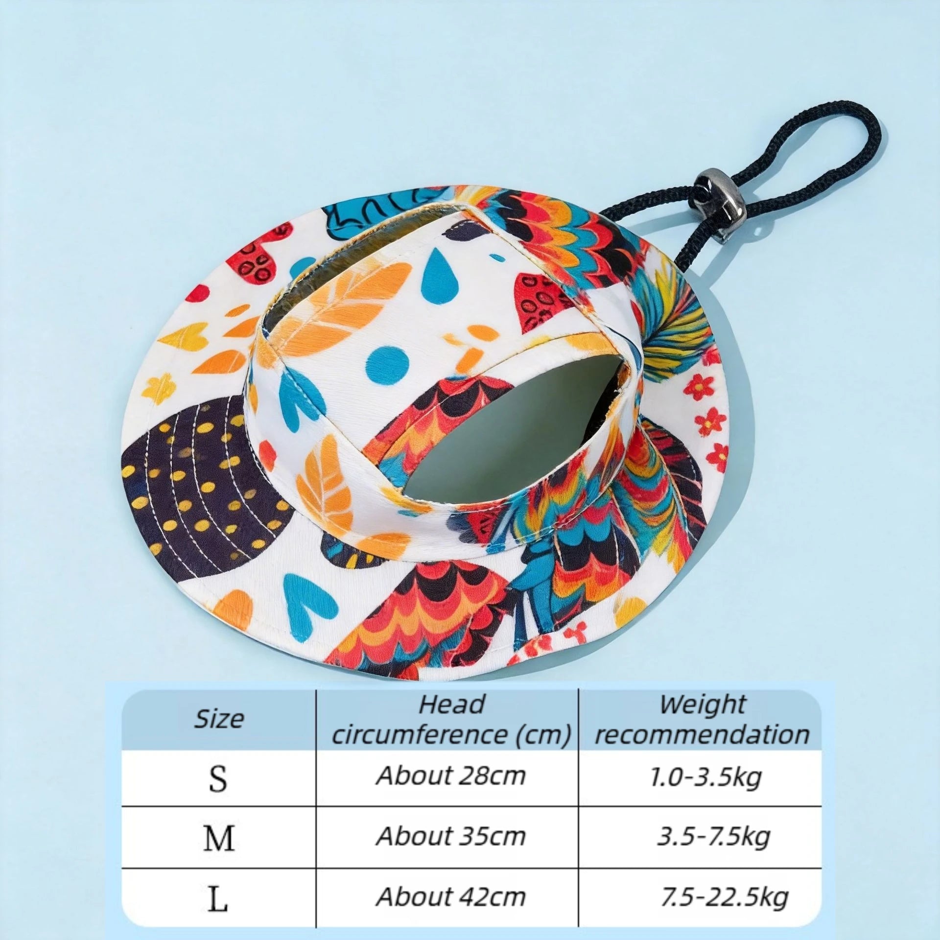 Adjustable Dog Hat Cute Print Cap