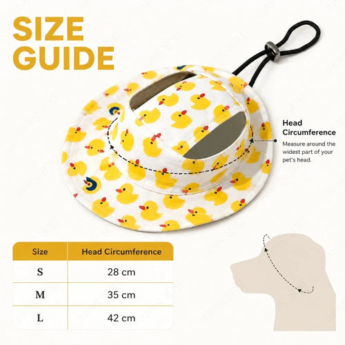 Adjustable Dog Hat Cute Print Cap