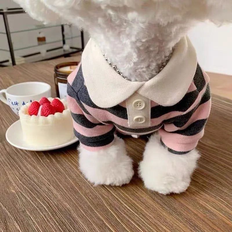 🐶🐱  Striped Pet Dog Clothes