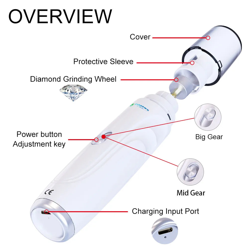 🐶🐱 Electric Pet Nail Grinder