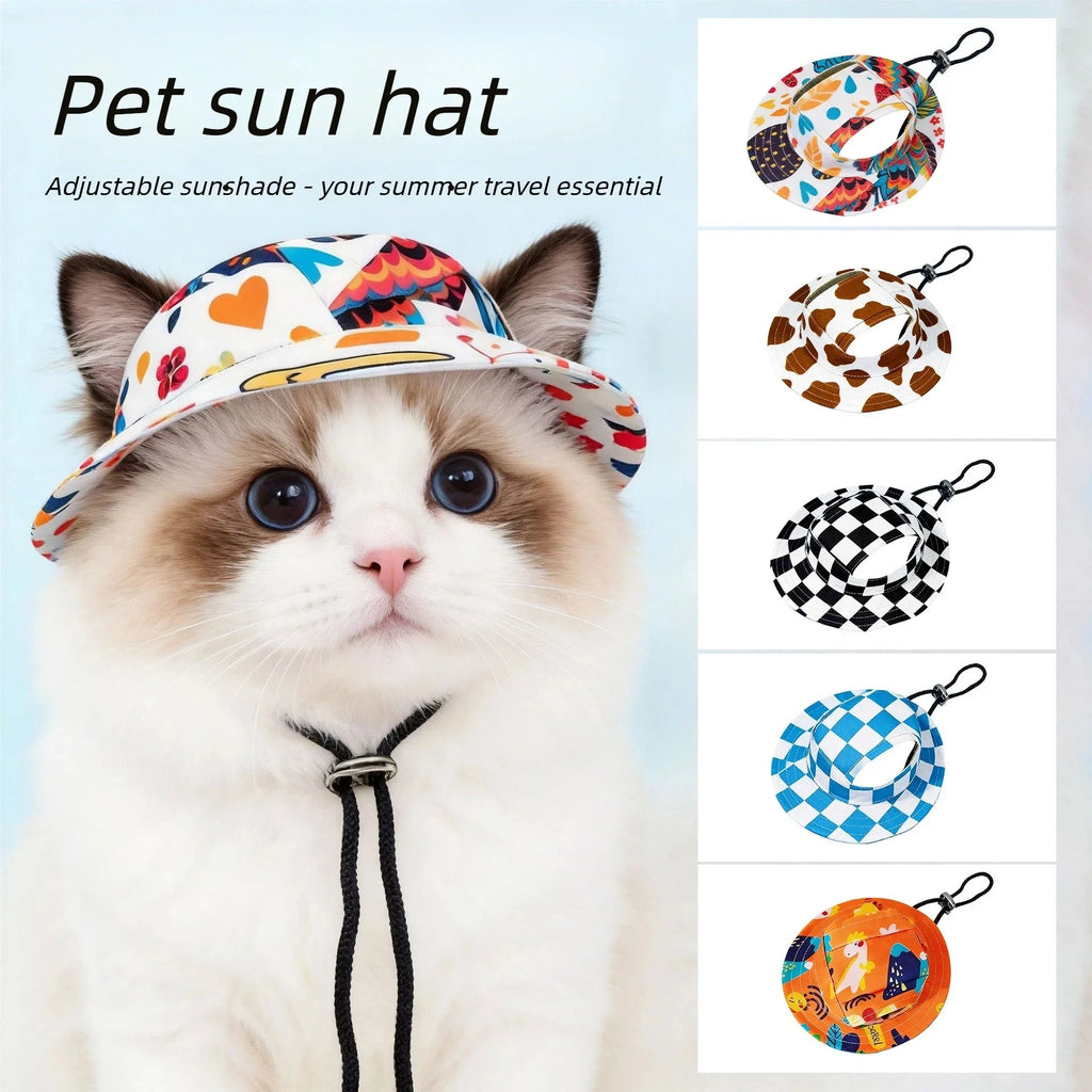 🐶🐱 Chapéu de Verão para Cães e Gatos