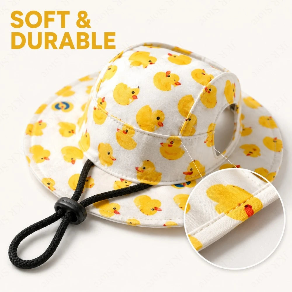 Adjustable Dog Hat Cute Print Cap