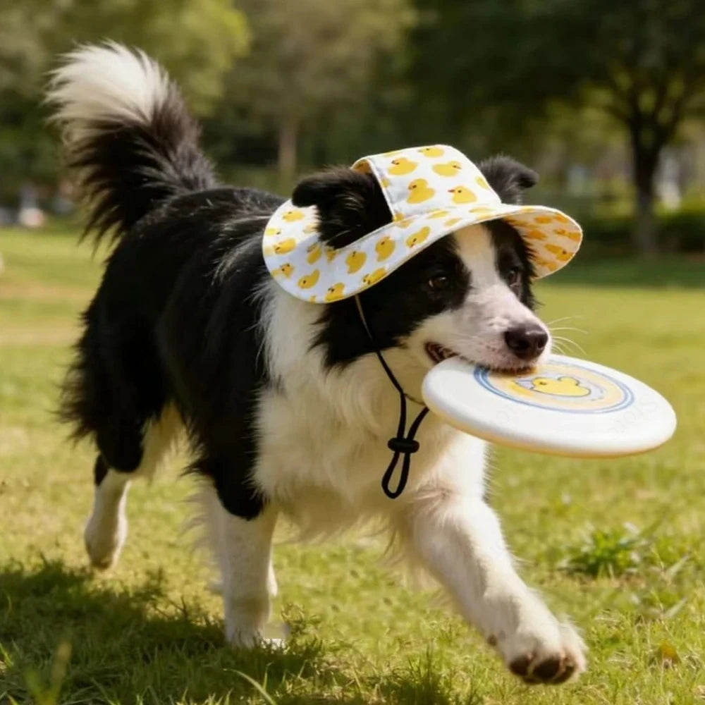 Adjustable Dog Hat Cute Print Cap