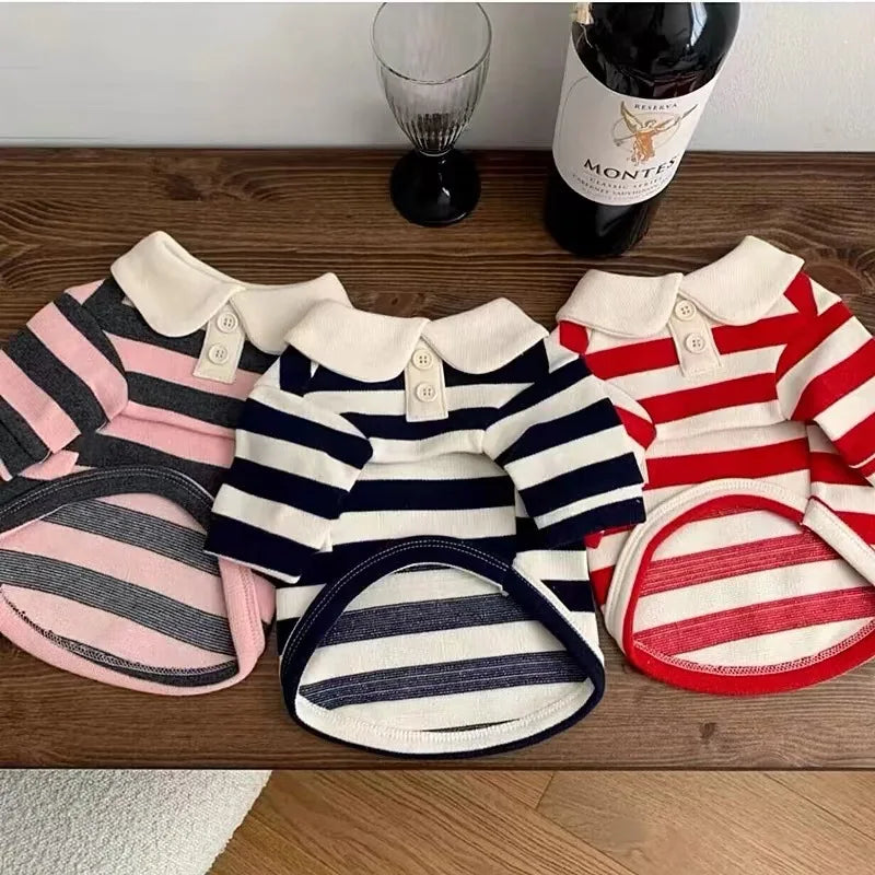 🐶🐱  Striped Pet Dog Clothes