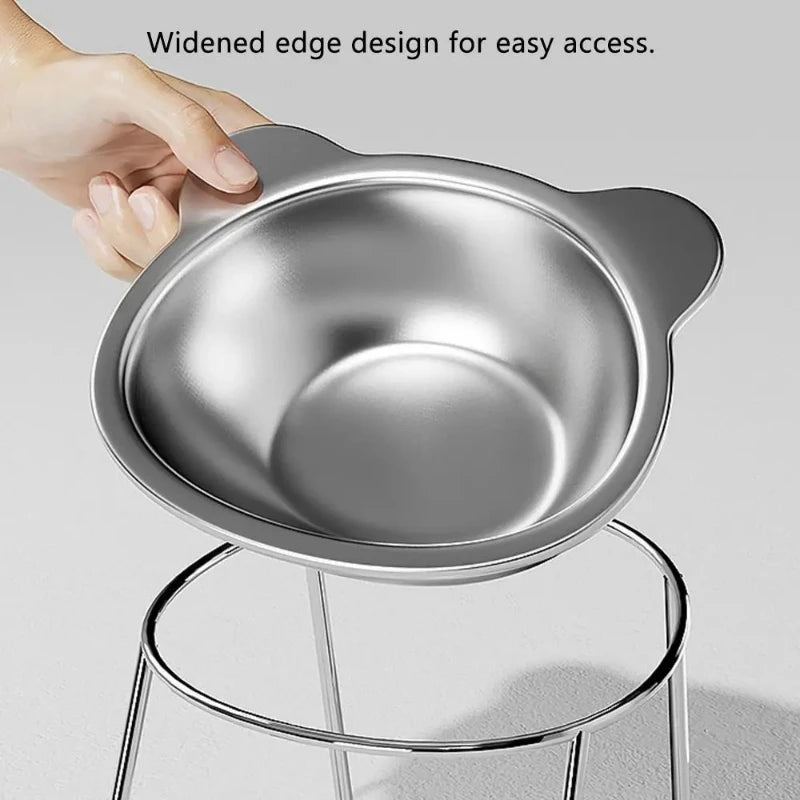 🐱 Elevated Stainless Steel Cat Bowl