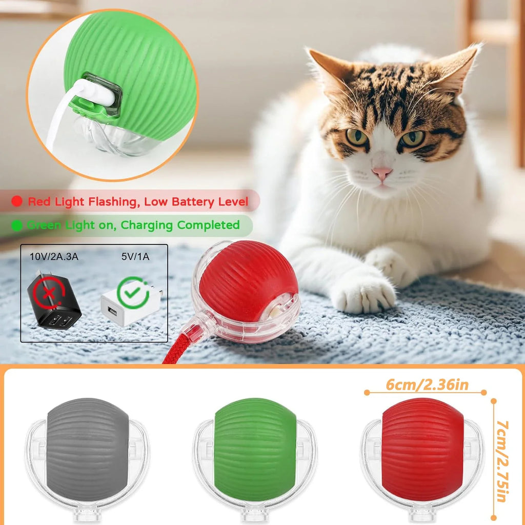 🐱⚡ Bola Interativa Automática para Gatos